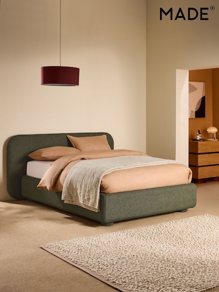 MADE.COM Soft Touch Boucle Forest Green Hanson Ottoman Storage Bed (F24733) | €1,007 - €1,070