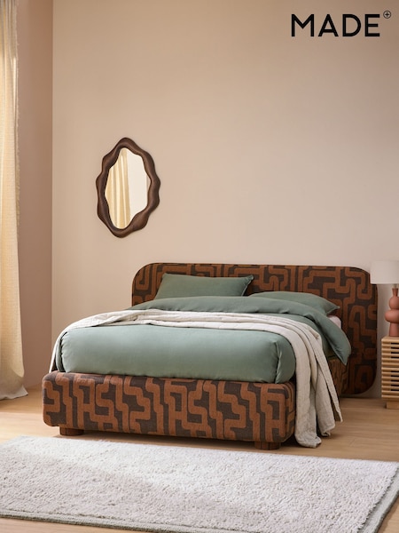MADE.COM Clyde Abstract Chocolate Brown Hanson Ottoman Storage Bed (F24734) | €1,007 - €1,070