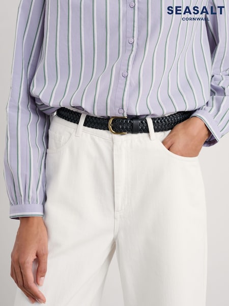 Seasalt Cornwall Intertwined Woven Leather Belt (F24788) | 54 €