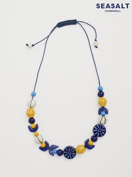 Seasalt Cornwall Blue Filbert Beaded Necklace (F24791) | €52