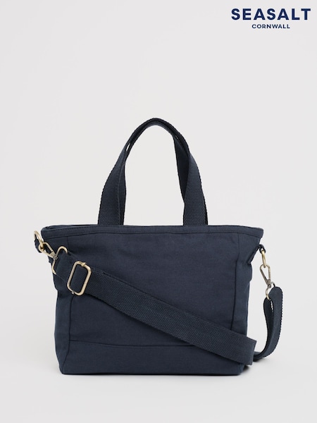 Seasalt Cornwall Blue Skyflow 100% Cotton Canvas Cross-Body Bag (F24801) | €63