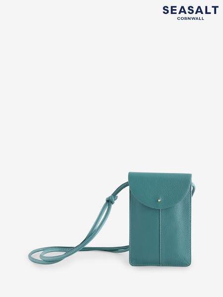 Seasalt Cornwall Green Fen Leather Phone Bag (F24828) | €63