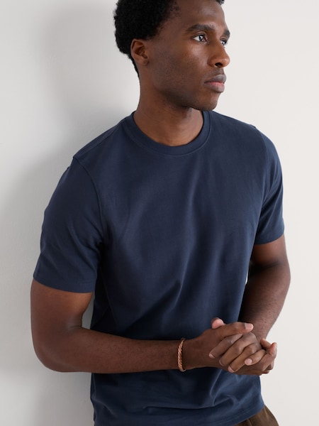 Seasalt Cornwall Blue Mens Merthen 100% Cotton T-Shirt (F24836) | €44
