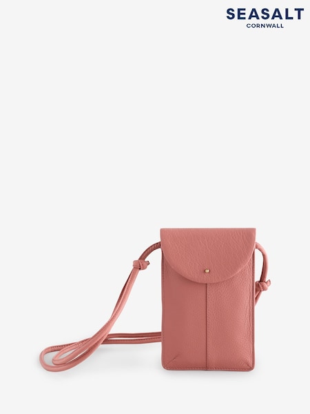 Seasalt Cornwall Pink Fen Leather Phone Bag (F24848) | €63