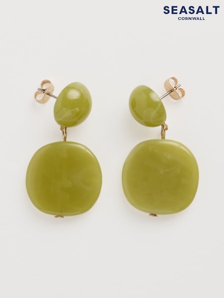 Seasalt Cornwall Green Torch Lily Drop Earrings (F24862) | €39