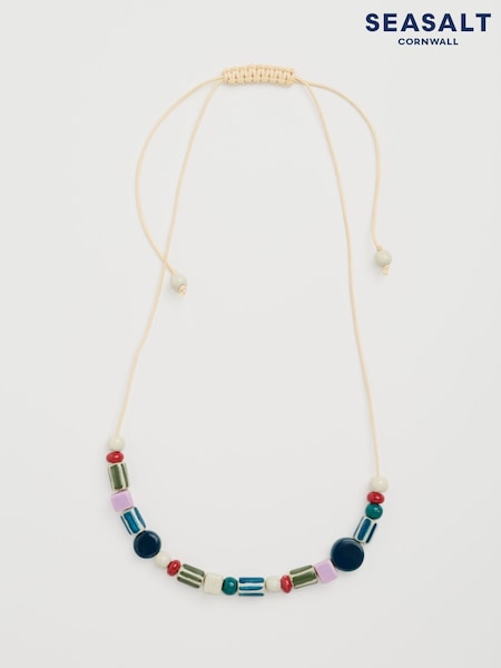 Seasalt Cornwall Green Vervain Mixed Ceramic Bead Necklace (F24869) | €47