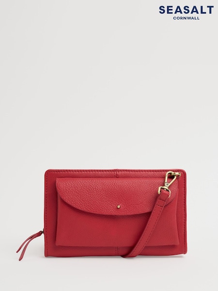 Seasalt Cornwall Red Multitude Leather Cross-Body Bag (F24872) | €104