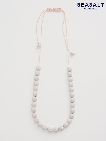 Seasalt Cornwall White Moorland Haze Bead Necklace (F24910) | €47