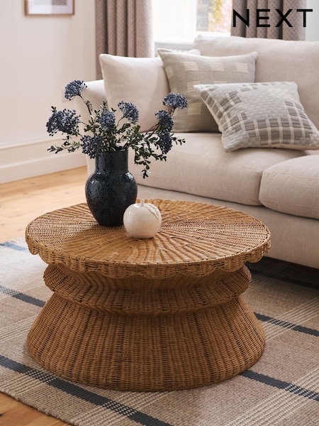 Natural Rattan Scallop Storage Coffee Table (F24946) | €365