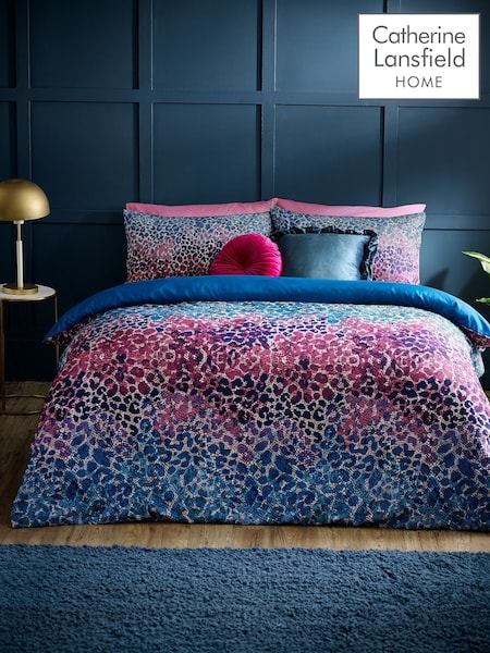 Catherine Lansfield Teal Satin Animal Print Duvet Cover Set (F24976) | €27 - €42