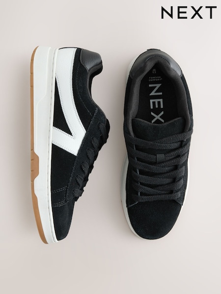Black Forever Comfort® Chunky Lace-Up Side Stripe Trainers (F25017) | R$ 385