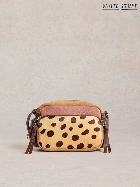 White Stuff Pink Leopard Print Lana Camera Bag (F25071) | €42