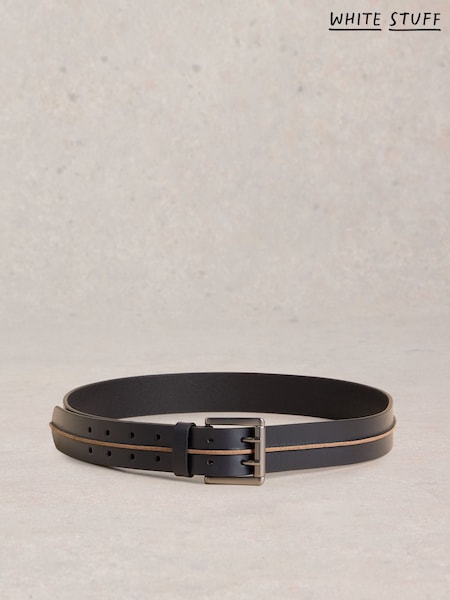 White Stuff Raw Seam Leather Belt (F25088) | ‏201‏₪