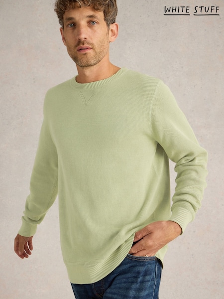 Vihreä - White Stuff Attadale Crew Neck 100% Organic Cotton Jumper (F25090) | €71