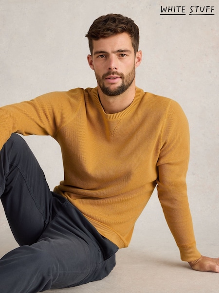 Жовтий - White Stuff Attadale круглий виріз 100% Organic Cotton джемпер (F25095) | 2 704 грн