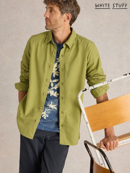 White Stuff Green Bruton Oxford 100% Organic Cotton Shirt (F25107) | €39