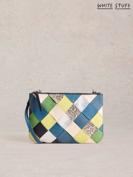 White Stuff Blue Connie Double Pouch Crossbody Bag (F25111) | AED189
