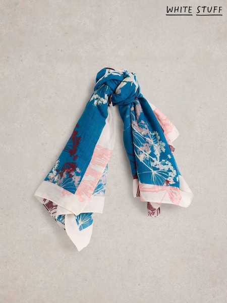 White Stuff Blue Floral Square Scarf (F25137) | AZN 63
