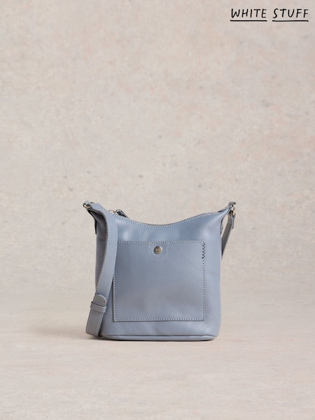 White Stuff Blue Mini Fern Leather Crossbody Bag (F25139) | $86