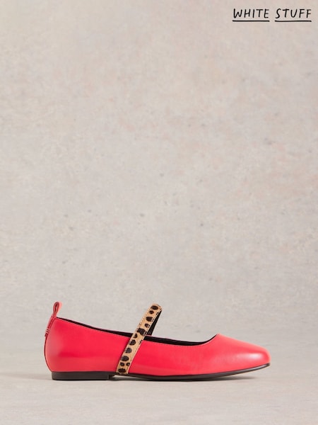 White Stuff Minnie Strap Leather Ballerina Shoes (F25146) | €102