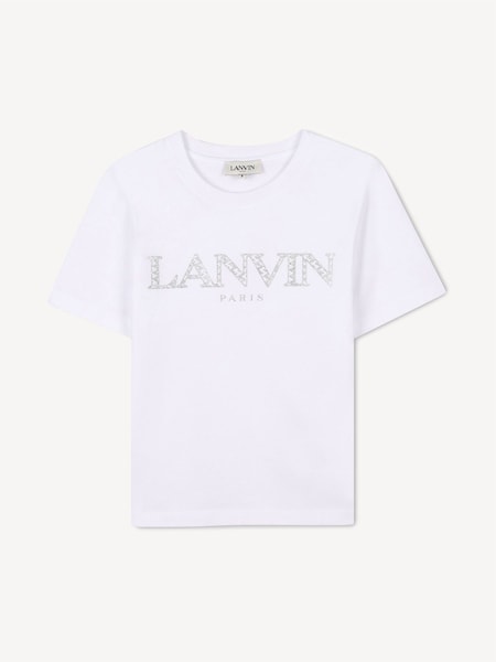 Lanvin White Short Sleeve T-Shirt With Logo (F25159) | AED728