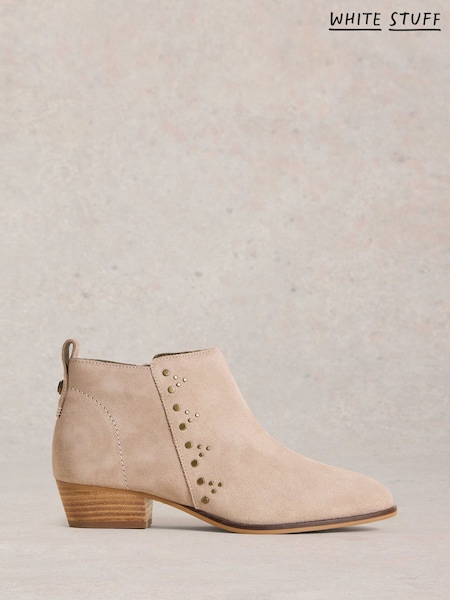 White Stuff Grey Willow Stud Ankle Boots (F25164) | ₪453