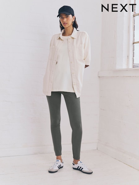Grey Jersey Denim Leggings (F25184) | R$ 210