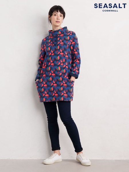Seasalt Cornwall Multi Formative Brushed Back Jersey Tunic (F25224) | 344 LEI