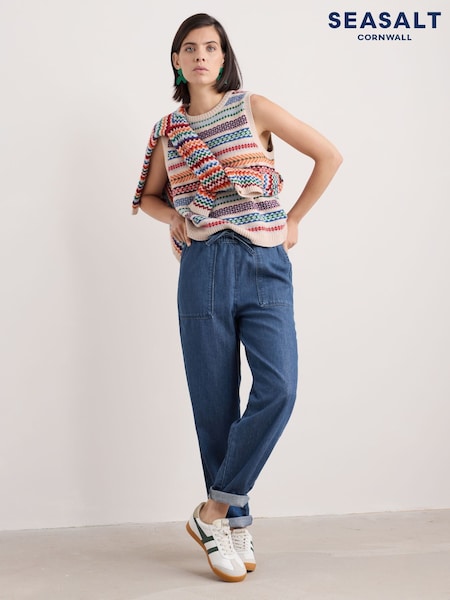 Seasalt Cornwall Multi Percella Cove Fair Isle Knitted Vest (F25229) | 396 LEI