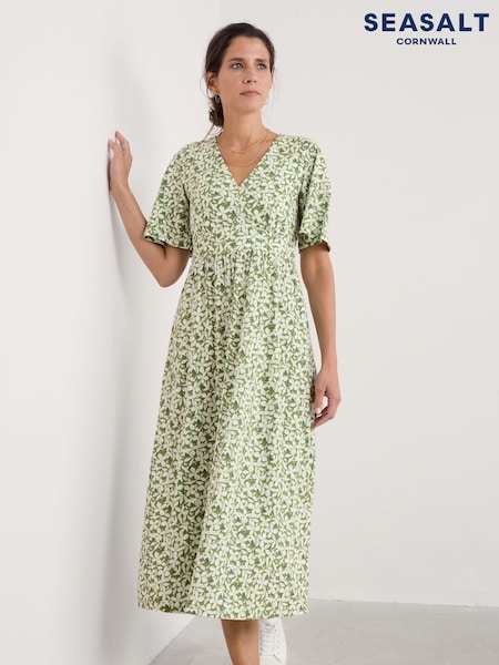 Vihreä - Seasalt Cornwall Chateaux Half Sleeve Maxi Dress (F25234) | €110