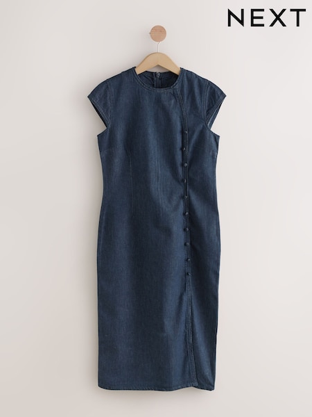 Rinse Oriental Denim Midi 100% Cotton Dress (F25346) | R$ 420