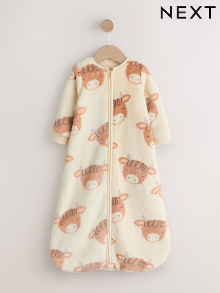 Cream Hamish the Cow 2.5 TOG Fleece Baby Sleep Bag (F25350) | €35 - €40