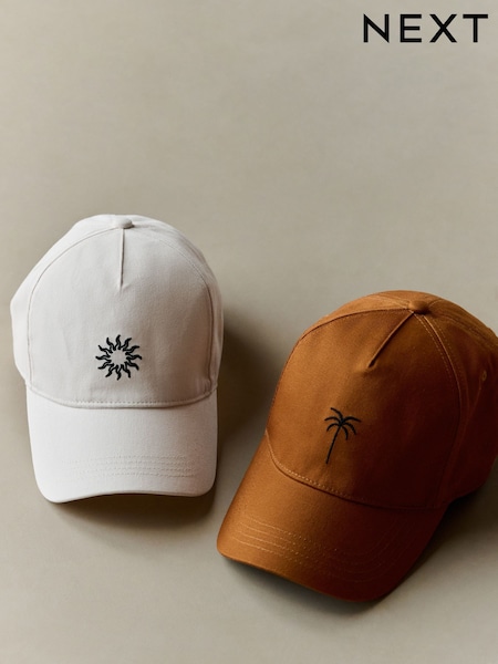 Rust Ecru Embroidery Cap 2 Pack (F25358) | AZN 44