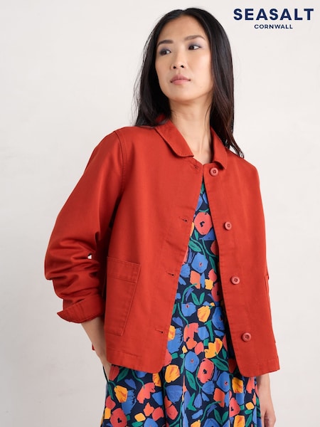 Seasalt Cornwall Orange Coombe Lane Jacket Dark Cinnamon (F25368) | €126
