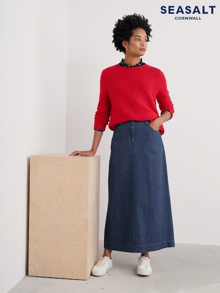 Seasalt Cornwall Red Makers 100% Cotton Jumper (F25375) | €95