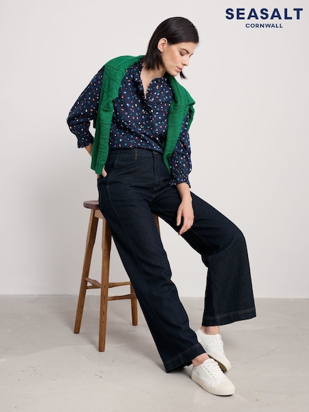 Azul - Seasalt Cornwall Twining 100% Cotton Printed Blouse (F25378) | 90 €