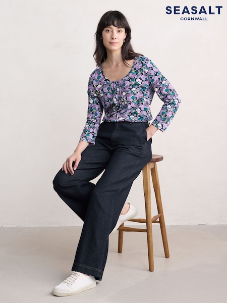 Seasalt Cornwall Penhollow 100% Cotton Printed Top (F25399) | 208 LEI