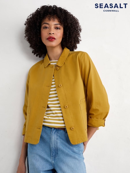 Желтый - Seasalt Cornwall Coombe Lane Jacket Dark Cinnamon (F25403) | €63