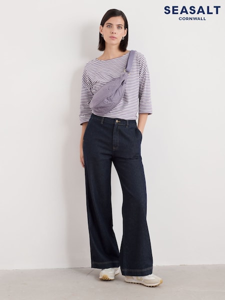 Seasalt Cornwall Tremayne Quay 100% Cotton Jersey Top (F25405) | 156 LEI