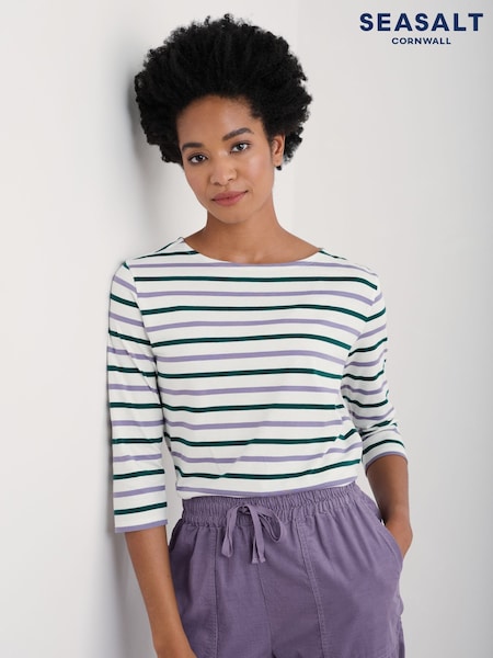 Seasalt Cornwall Purple Purple Sailor Top (F25408) | kr428