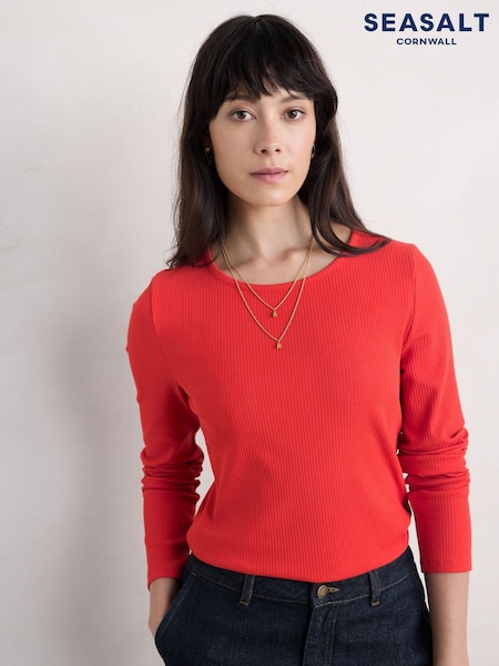 Seasalt Cornwall Gorse Lane Jersey Rib Top (F25411) | 156 LEI