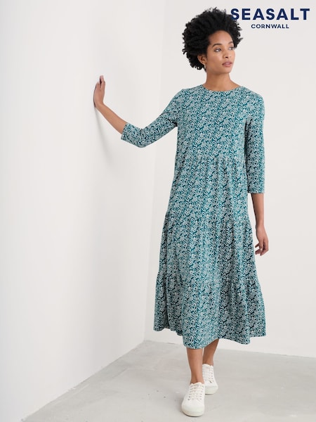 Seasalt Cornwall Green Tall Madder Rich Above Ankle Dress (F25413) | €49