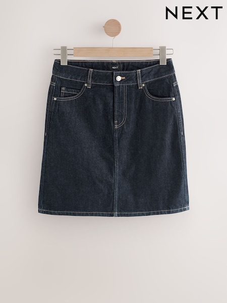 Rinse Knee Length Denim 100% Cotton Skirt (F25424) | R$ 280