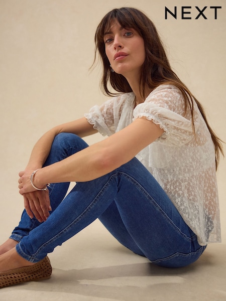 Mid Blue Denim Wash Lift Slim And Shape Skinny Jeans (F25498) | € 70