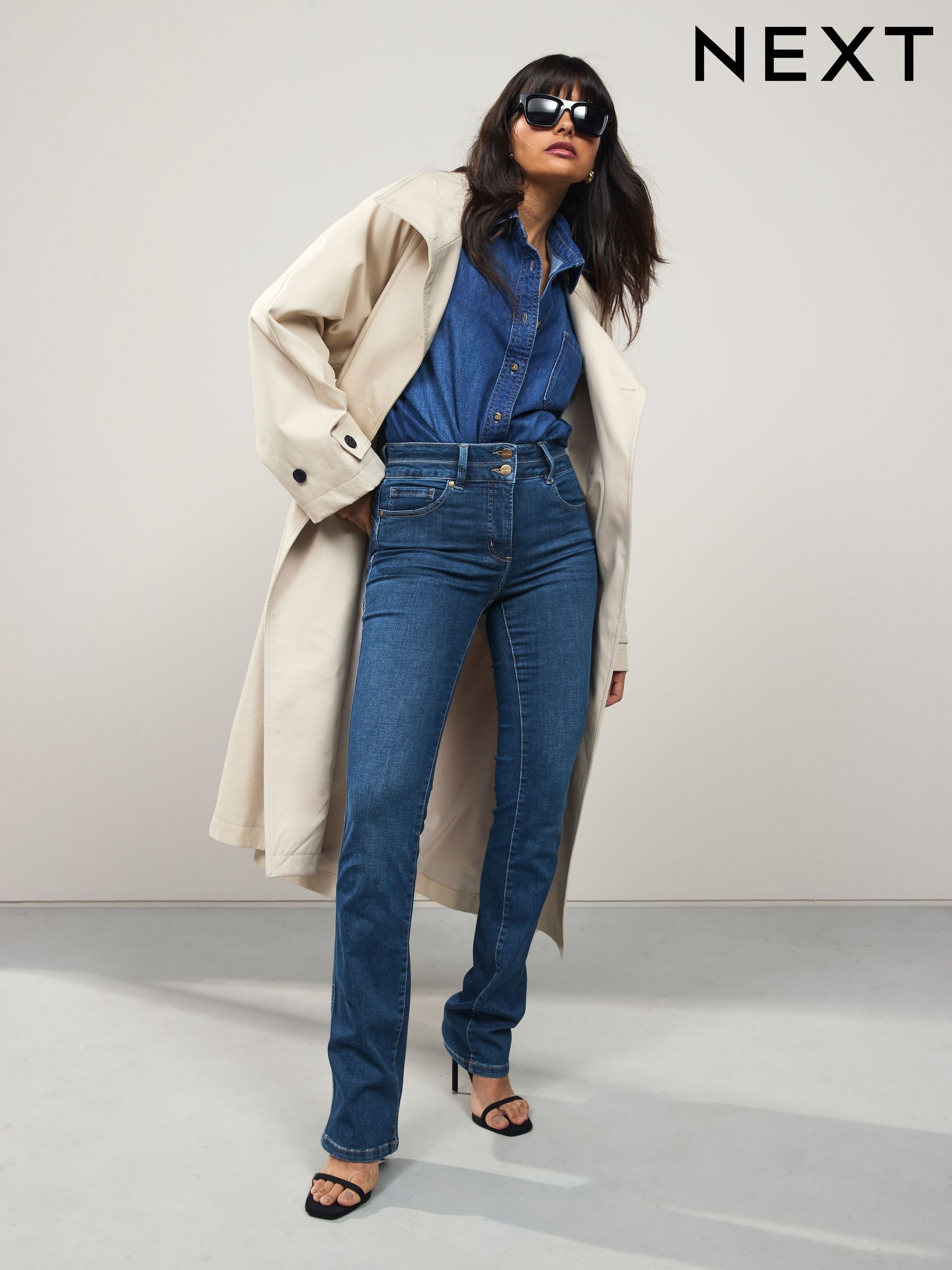 Jean Bootcut Femme NEXT - Super Doux, Extensible, Taille 8-24 - Denim Confort 5 Poches - 4
