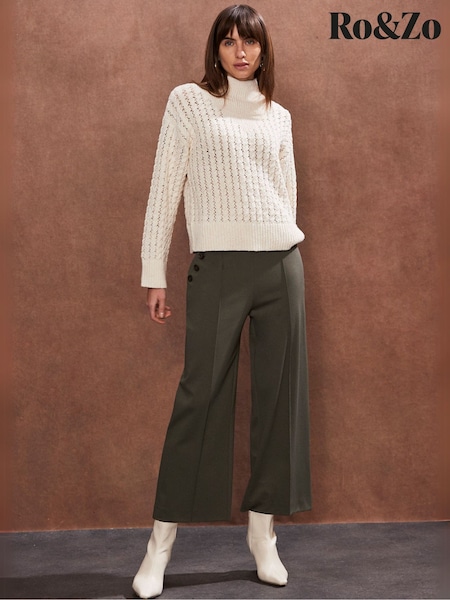 Ro&Zo Ponte Twill Culottes (F25533) | 464 LEI