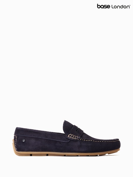 Base London Blue Collins Slip-On Loafers (F25545) | kr1 219