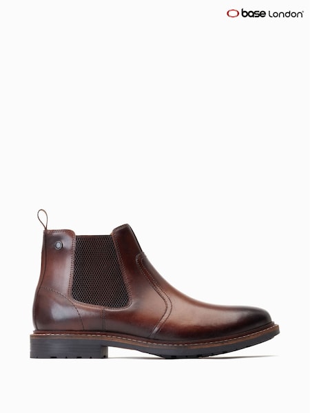 Коричневый - Base London Bloom Pull On Chelsea Brown Boots (F25566) | €124