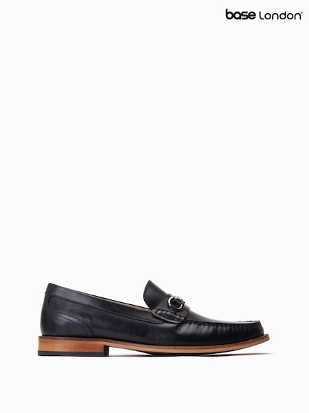 Base London Madison Slip-On Black Loafers (F25578) | 346 QAR