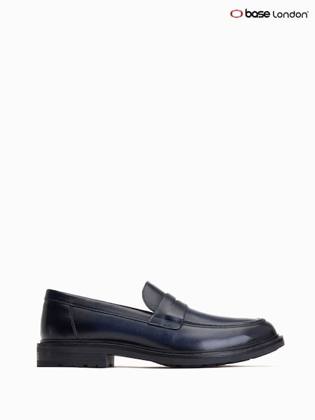 Base London Blue Ivey Slip-On Penny Loafers (F25625) | €116